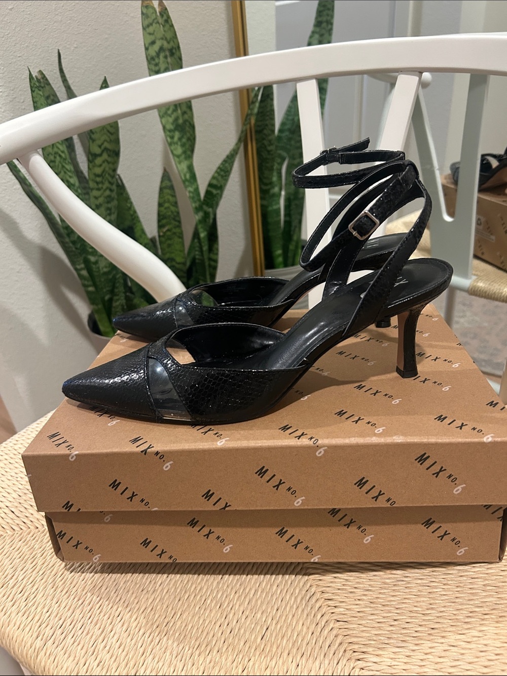 Black pump heels